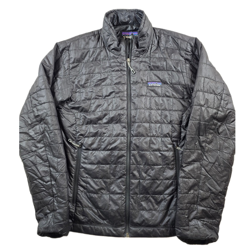 Patagonia Nano Puff Jacket Mens Small Black Primaloft Quilted Puffer